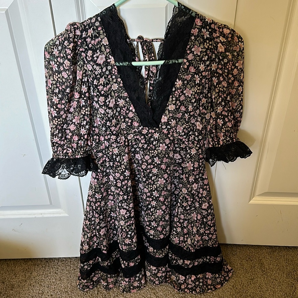 olivaceous floral dress